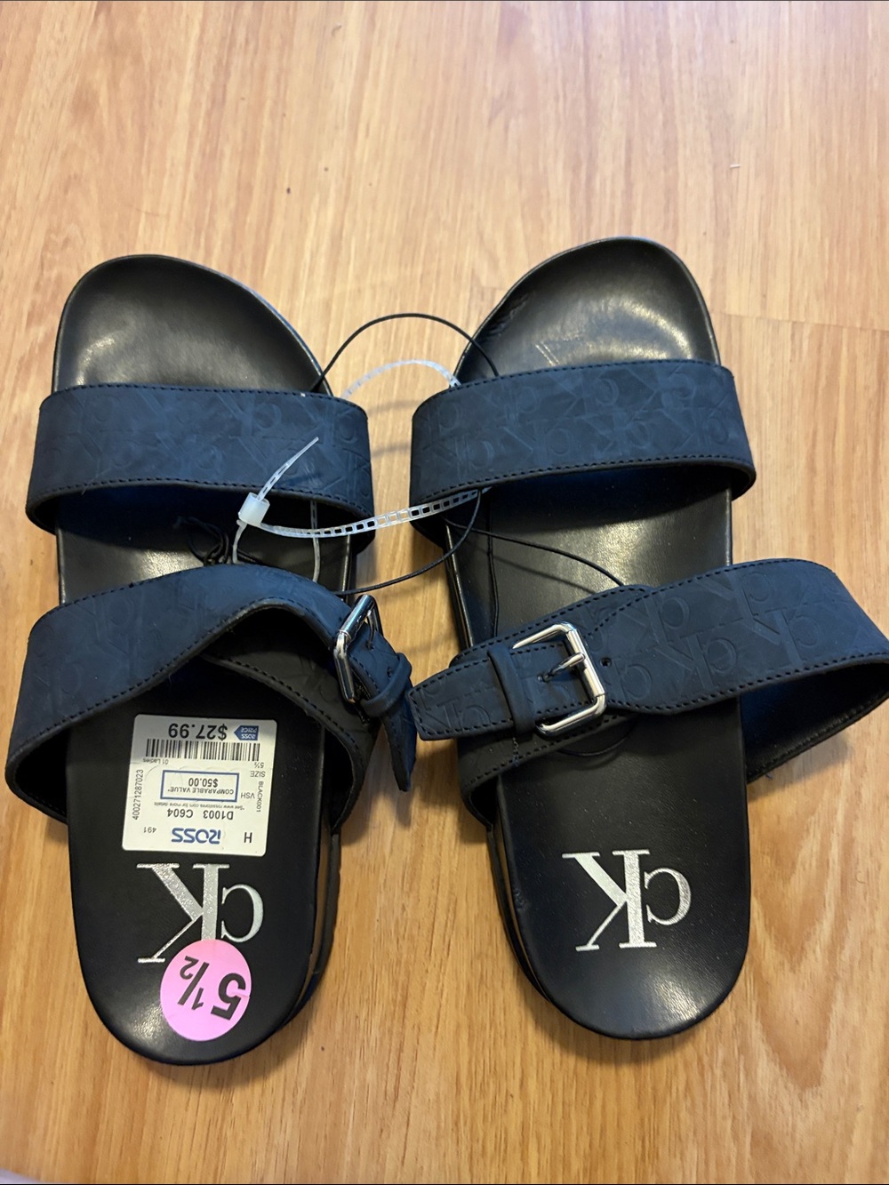 Women’s double strap sandals (CK branded)
